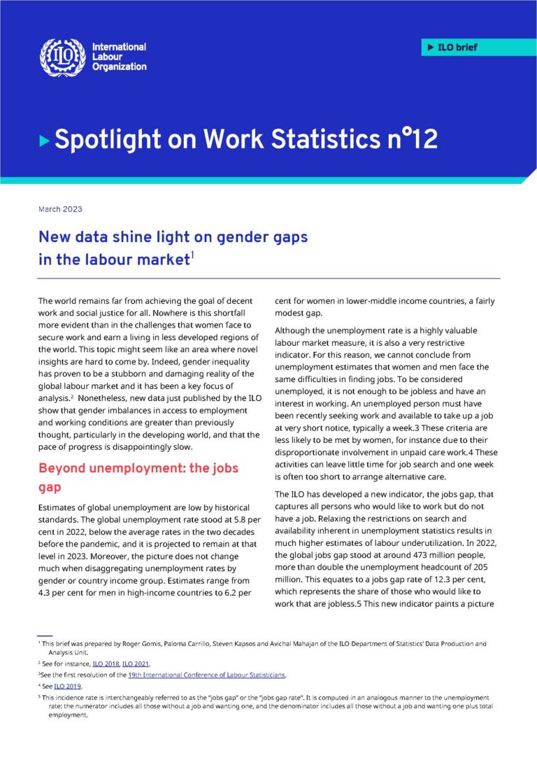 Statistics on women - ILOSTAT