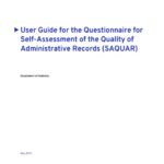 User Guide for the Questionnaire for Self-Assessment of the Quality of Administrative Records (SAQUAR)